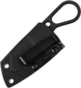Kizer Bowtie Neck Knife D2 Tool Steel Blade Black Stonewash With Finger Ring Kydex Sheath For EDC Enthusiasts by Kizer Cutlery