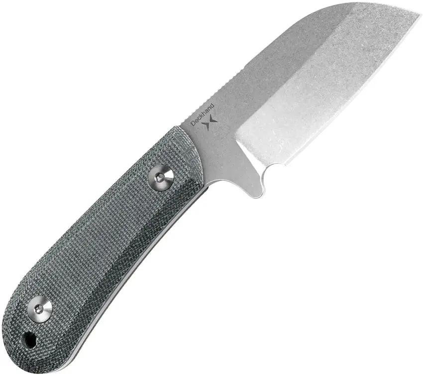 Kizer Deckhand Fixed Blade Knife D2 Tool Steel Sheepsfoot 6.25in Premium Full Tang Lanyard Kydex Neck Sheath for EDC by Kizer Cutlery