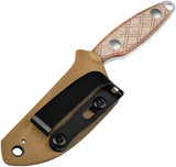 Kizer Muskrat Fixed Blade Knife 154CM Clip Point With Rugged Micarta Handle And Neck Sheath For EDC Enthusiasts by Kizer Cutlery