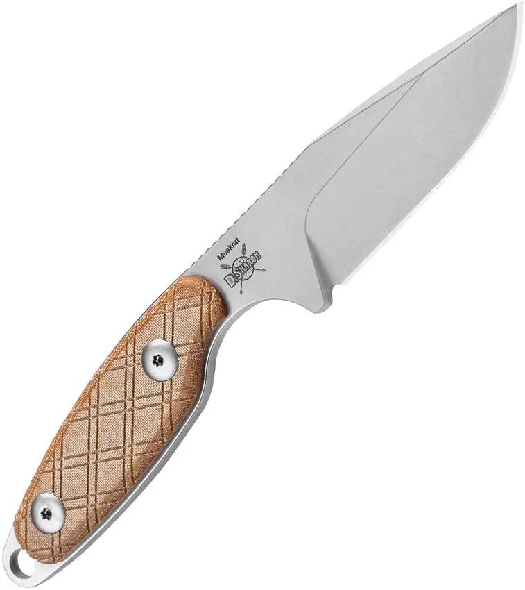 Kizer Muskrat Fixed Blade Knife 154CM Clip Point With Rugged Micarta Handle And Neck Sheath For EDC Enthusiasts by Kizer Cutlery