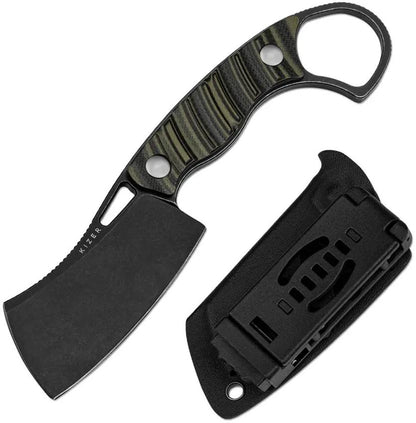 Kizer Cutlery Little Rhino Fixed Blade Knife 2.75in D2 Cleaver Rugged OD G10 Full Tang Outdoor Survival by Kizer Cutlery