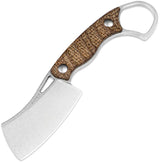 Kizer Cutlery Little Rhino Fixed Blade Knife 2.75in AEB-L Cleaver Style For Outdoor Enthusiasts Micarta Handle by Kizer Cutlery