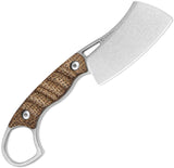 Kizer Cutlery Little Rhino Fixed Blade Knife 2.75in AEB-L Cleaver Style For Outdoor Enthusiasts Micarta Handle by Kizer Cutlery