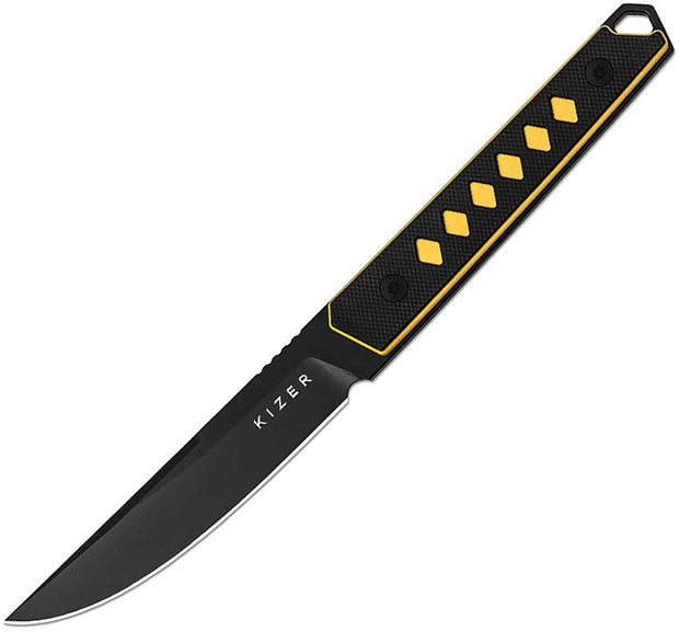 Kizer Cutlery Kwaiken Fixed Blade Black/Yel 1066A3 by Kizer Cutlery