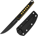 Kizer Kwaiken Fixed Blade Knife Nitro V 4In Black Yellow G10 EDC For Outdoors Survival Ready by Kizer Cutlery