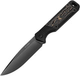 Kizer Militaw Fixed Blade Knife S35VN Full Tang With Gold Carbon Fiber Inlay Outdoor Enthusiasts by Kizer Cutlery