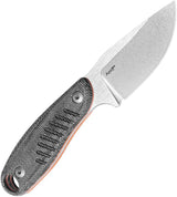 Kizer Hare Fixed Blade Knife Nitro V Steel 7In Overall For Outdoors Full Tang Black Micarta by Kizer Cutlery
