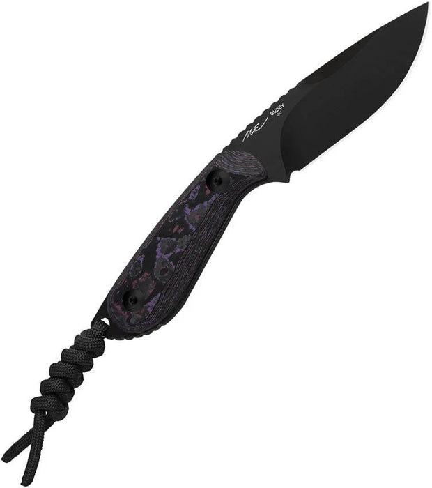 Kizer Cutlery Buddy Fixed Blade Knife Purple Haze CPM4V Tool Steel 6 Inch Overall With Kydex Sheath For EDC Enthusiasts by Kizer Cutlery