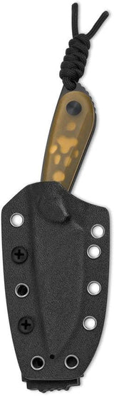 Kizer Cutlery Buddy Fixed Blade Knife Nitro V Drop Point 3 Inch Amber PEI Handle For Outdoor EDC by Kizer Cutlery
