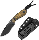 Kizer Cutlery Buddy Fixed Blade Knife Nitro V Drop Point 3 Inch Amber PEI Handle For Outdoor EDC by Kizer Cutlery