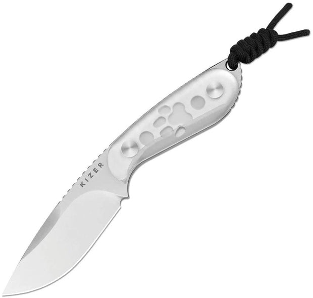 Kizer Cutlery Buddy Fixed Blade Knife With Acrylic Handle AEBL 3 Inch Drop Point For EDC Enthusiasts by Kizer Cutlery