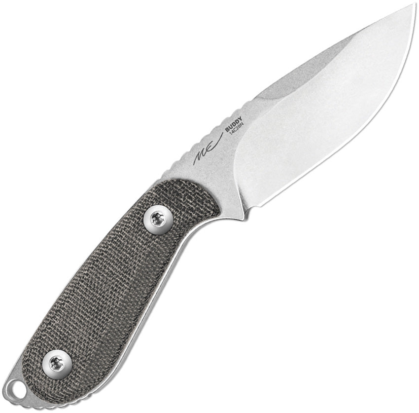 Kizer Buddy Fixed Blade Knife 3 Inch Drop Point 14C28N Stainless Micarta Handle For EDC Enthusiasts by Kizer Cutlery