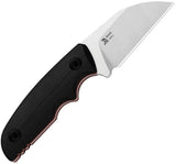 Kizer Cutlery Snick Fixed Blade Sheepsfoot Knife With 2.63in AEBL Blade Black G10 Handle Full Tang EDC Fans by Kizer Cutlery