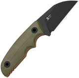 Kizer Snick Fixed Blade Knife 2.63 Inch AEBL Sheepsfoot Green G10 Rugged Full Tang For EDC by Kizer Cutlery
