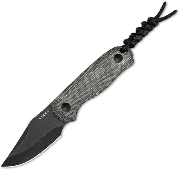 Kizer Cutlery Drop Bear Fixed Blade Knife For EDC Enthusiasts 6In Overall AEBL Clip Point Micarta Handle Full Tang by Kizer Cutlery
