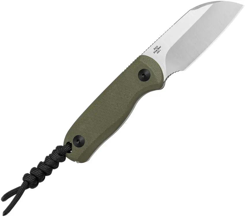 Kizer Cutlery Drop Bear Fixed Blade Knife OD Green G10 Full Tang AEBL Sheepsfoot With Hidden Toothpick For EDC by Kizer Cutlery