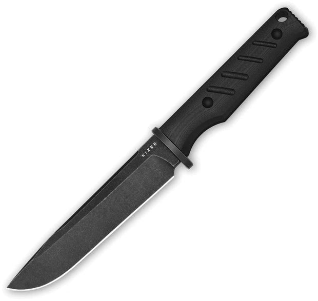 Kizer Camp 180 Fixed Blade Knife AEBL Stainless Drop Point Full Tang G10 Handle Kydex Sheath for Camping by Kizer Cutlery