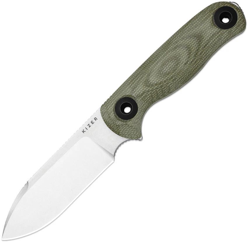 Kizer Cutlery Drop Bear Fixed Blade Green 1101A2 by Kizer Cutlery