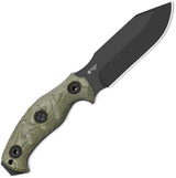 Kizer Cutlery Sheepdog Survival Fixed Blade Knife For Enthusiasts With 1095HC Clip Point Full Tang Green Micarta by Kizer Cutlery
