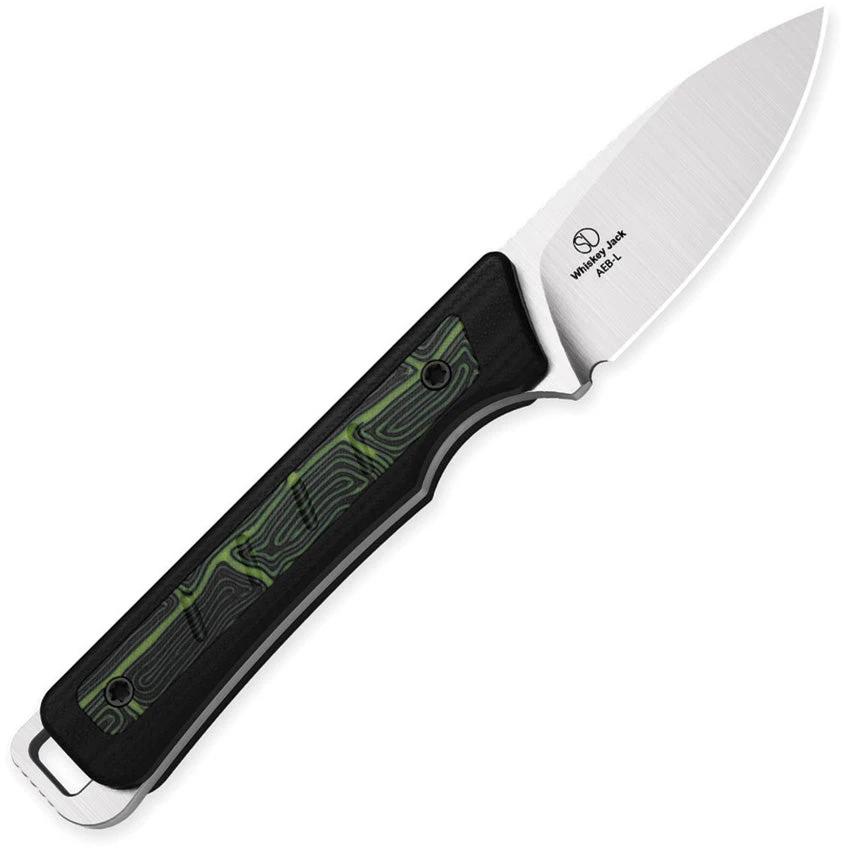 Kizer Cutlery Whiskey Jack Fixed Blade Knife For EDC Enthusiasts With AEB-L Satin 2.13in Blade And G-Mascus Inlay by Kizer Cutlery