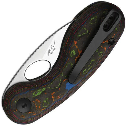 Kizer Microbe Button Linerlock Knife 80s Camo Carbon Fiber Handle M390 Blade Thumb Pull Pocket Clip EDC Enthusiasts by Kizer Cutlery