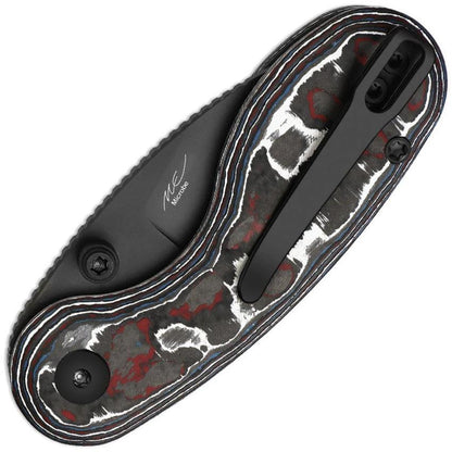 Kizer Cutlery Microbe Button Lock Knife CF M390 With Fat Carbon Fiber Handle 2.13in EDC Blade by Kizer Cutlery