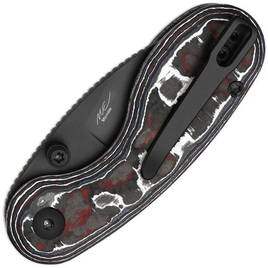 Kizer Cutlery Microbe Button Lock Knife CF M390 With Fat Carbon Fiber Handle 2.13in EDC Blade by Kizer Cutlery