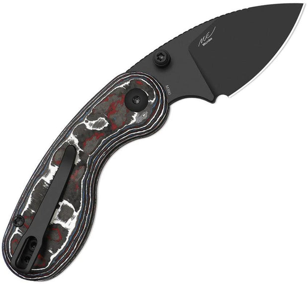 Kizer Cutlery Microbe Button Lock Knife CF M390 With Fat Carbon Fiber Handle 2.13in EDC Blade by Kizer Cutlery