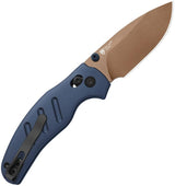 Kizer Cutlery Clutch Lock Knife C01C 3In Elmax Drop Point Sunset PVD Blue Anodized Aluminum Handle EDC by Kizer Cutlery