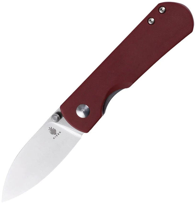 Kizer Cutlery Yorkie Linerlock Red Micarta 3525S1 by Kizer Cutlery