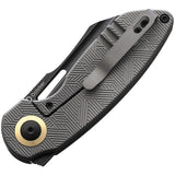 Kizer Cutlery October Framelock 3569A2 EDC Knife CPM-20CV Black Stonewash Titanium Handle For EDC Enthusiasts by Kizer Cutlery