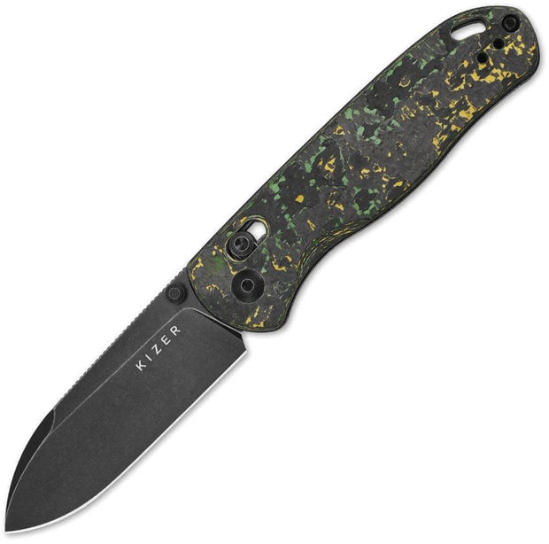 Kizer Cutlery Drop Bear Clutch Lock CF KI3619A6 by Kizer Cutlery