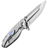 Kizer Ti'an Framelock KI3624A1 EDC Knife With S35VN Blade Gray Titanium Handle Extended Tang by Kizer Cutlery