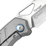 Kizer Torngat Framelock Knife S35VN Tanto 3.38in Blade Gray Titanium Handle For EDC Fans by Kizer Cutlery