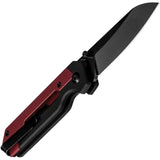 Kizer Hyper Button Lock Knife S35VN 3in Blade 4in Closed Aluminum Black Red EDC Carry by Kizer Cutlery