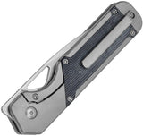 Kizer Militaw Framelock KI3634A1 S35VN Drop Point Stonewash Blade Gray Titanium Handle Micarta Inlay EDC Outdoors by Kizer Cutlery
