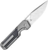 Kizer Militaw Framelock KI3634A1 S35VN Drop Point Stonewash Blade Gray Titanium Handle Micarta Inlay EDC Outdoors by Kizer Cutlery