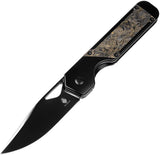 Kizer Cutlery Militaw Framelock Knife with DLC S45VN Blade Gold Carbon Fiber Inlay EDC Enthusiasts by Kizer Cutlery