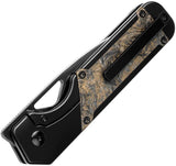 Kizer Cutlery Militaw Framelock Knife with DLC S45VN Blade Gold Carbon Fiber Inlay EDC Enthusiasts by Kizer Cutlery