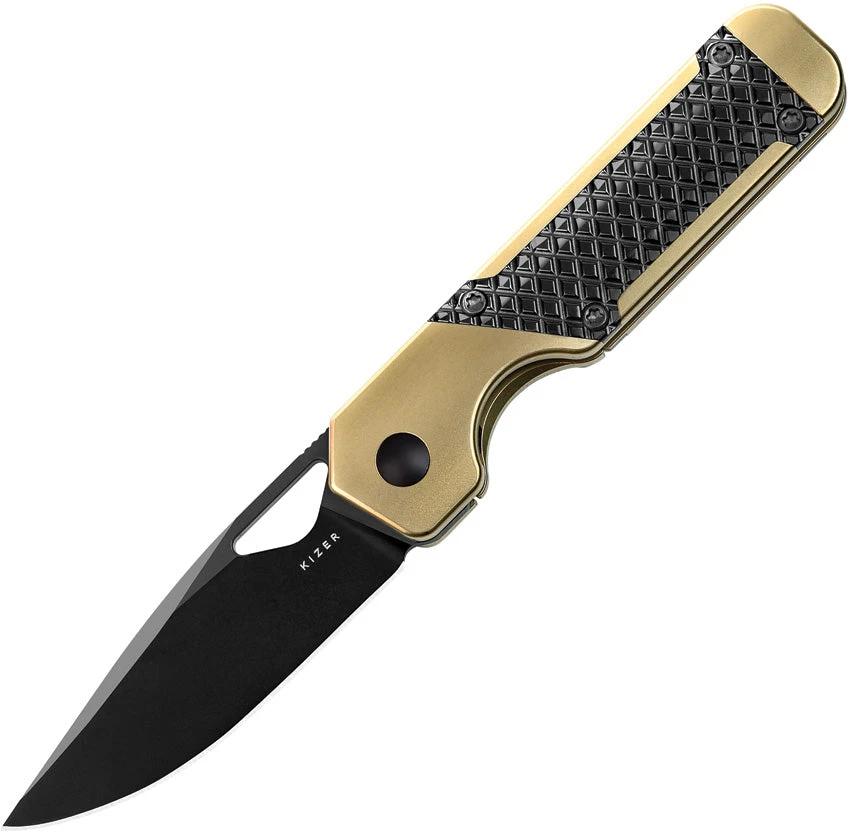 Kizer Cutlery Mini Militaw Framelock Zirconi Titanium Inlay Premium EDC Knife With S45VN Blade by Kizer Cutlery