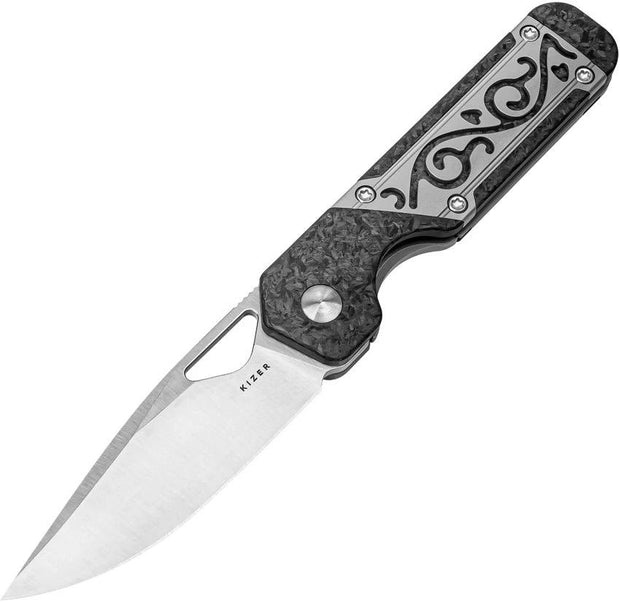 Kizer Cutlery Mini Militaw Framelock CF KI3634SA4 by Kizer Cutlery