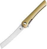 Kizer Cutlery Mercury Linerlock Knife Titanium Gold Handle S35VN 3.25in Blade For EDC Enthusiasts by Kizer Cutlery