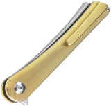 Kizer Cutlery Mercury Linerlock Knife Titanium Gold Handle S35VN 3.25in Blade For EDC Enthusiasts by Kizer Cutlery