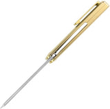 Kizer Cutlery Mercury Linerlock Knife Titanium Gold Handle S35VN 3.25in Blade For EDC Enthusiasts by Kizer Cutlery
