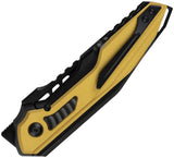 Kizer Cutlery Zero Framelock Knife Black DLC S35VN Reverse Tanto With Gold Onlay Titanium Handle EDC Ready by Kizer Cutlery