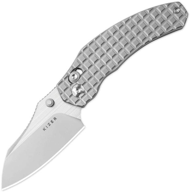 Kizer Cutlery Mini Bulldog Clutch Lock Gray KI3672SA2 by Kizer Cutlery
