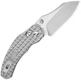 Kizer Cutlery Mini Bulldog Clutch Lock Knife Premium S45VN Blade Gray Titanium Handle For EDC Enthusiasts by Kizer Cutlery