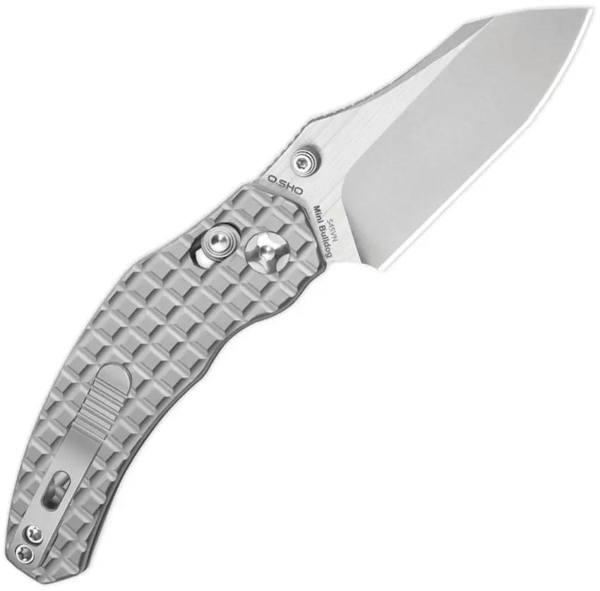 Kizer Cutlery Mini Bulldog Clutch Lock Knife Premium S45VN Blade Gray Titanium Handle For EDC Enthusiasts by Kizer Cutlery