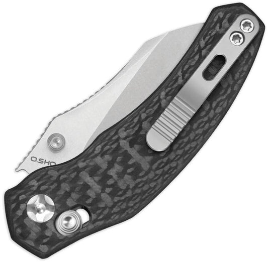 Kizer Mini Bulldog Clutch Lock Knife S45VN Stonewash Blade Carbon Fiber Handle For EDC Enthusiasts by Kizer Cutlery