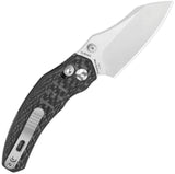 Kizer Mini Bulldog Clutch Lock Knife S45VN Stonewash Blade Carbon Fiber Handle For EDC Enthusiasts by Kizer Cutlery